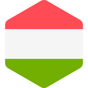 Hungary Flag hexagon shape