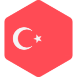 Turkey Flag hexagon shape