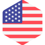 United States Flag hexagon shape