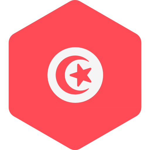 Turkey Flag hexagon shape